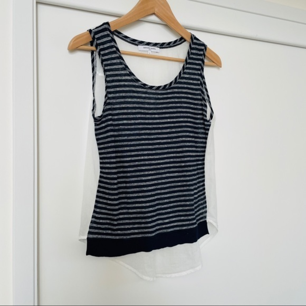 SALE 🔥 GERARD DAREL Striped Tank w Cotton Backing, Sz 1